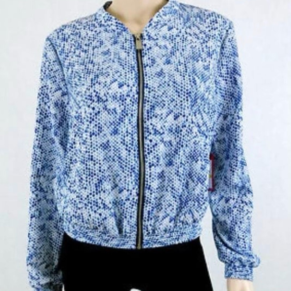 Vince Camuto Blue snake print Patterned Women's Jacket M JEX